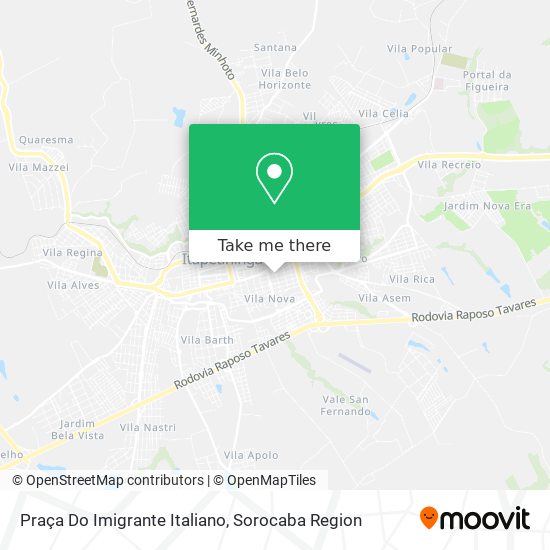 Mapa Praça Do Imigrante Italiano