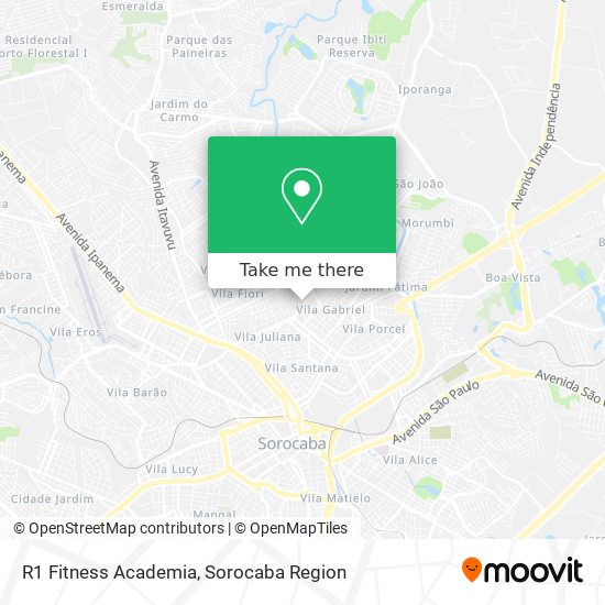 Mapa R1 Fitness Academia