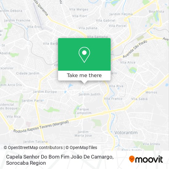 Capela Senhor Do Bom Fim João De Camargo map