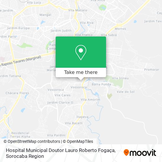 Hospital Municipal Doutor Lauro Roberto Fogaça map