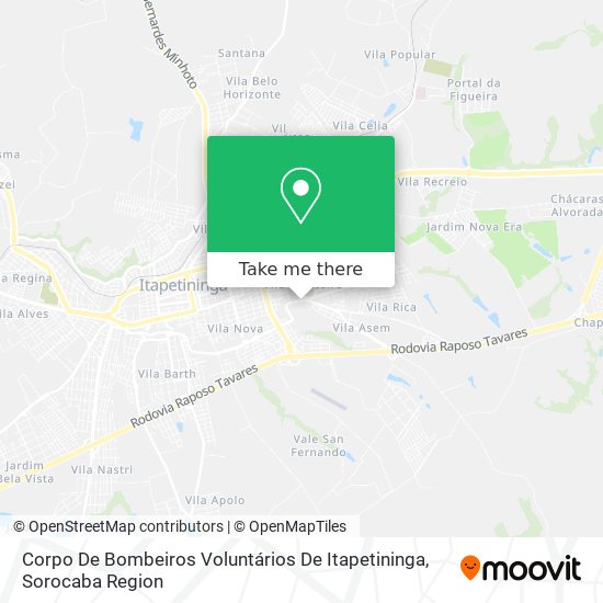 Corpo De Bombeiros Voluntários De Itapetininga map