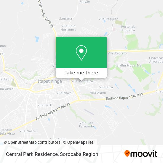 Central Park Residence map
