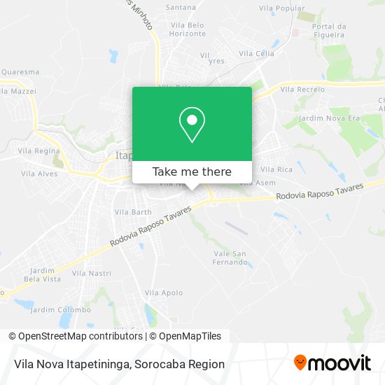 Vila Nova Itapetininga map