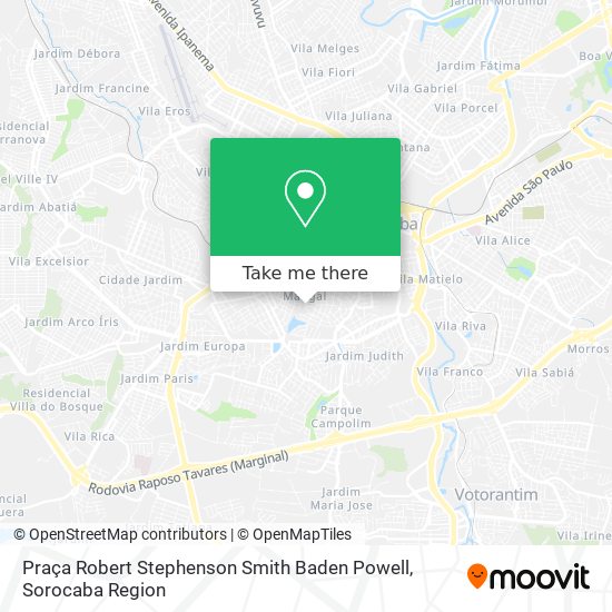 Praça Robert Stephenson Smith Baden Powell map
