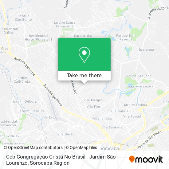 Ccb Congregação Cristã No Brasil - Jardim São Lourenzo map