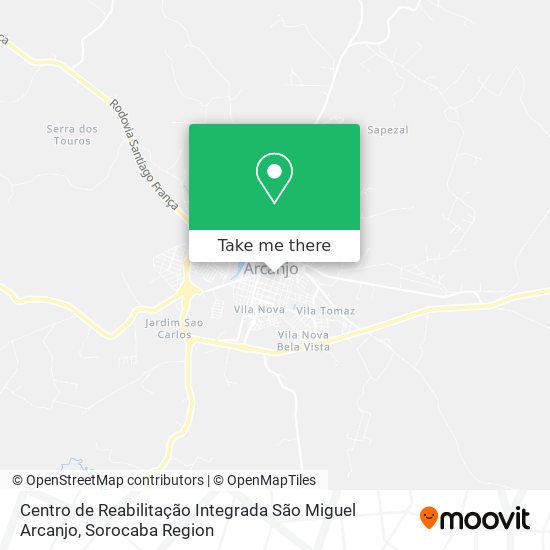 Mapa Centro de Reabilitação Integrada São Miguel Arcanjo
