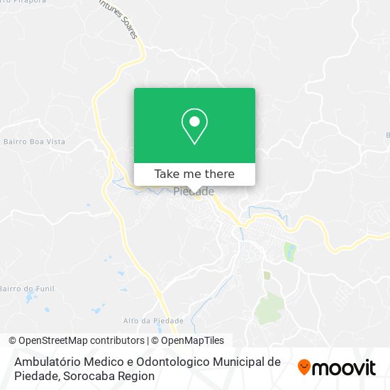 Mapa Ambulatório Medico e Odontologico Municipal de Piedade