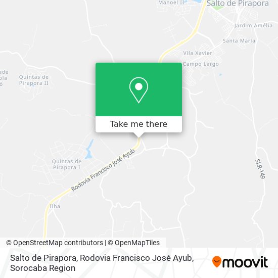 Salto de Pirapora, Rodovia Francisco José Ayub map