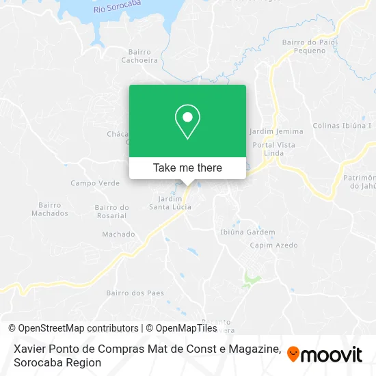 Xavier Ponto de Compras Mat de Const e Magazine map