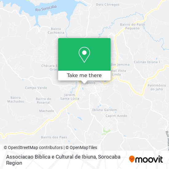 Mapa Associacao Biblica e Cultural de Ibiuna