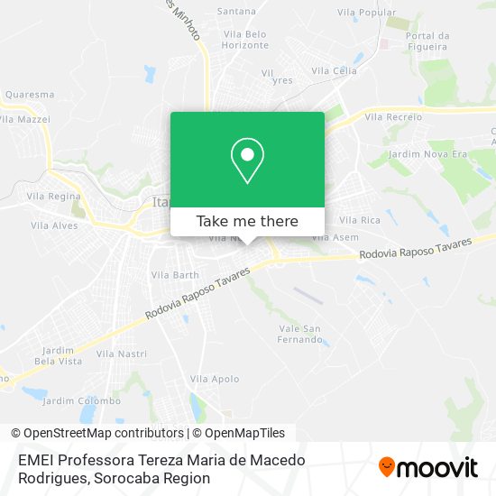 EMEI Professora Tereza Maria de Macedo Rodrigues map