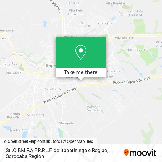 Mapa Sti.Q.F.M.P.A.F.R.P.L.F. de Itapetininga e Regiao