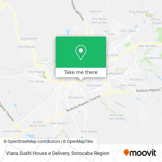Mapa Viana Sushi House e Delivery