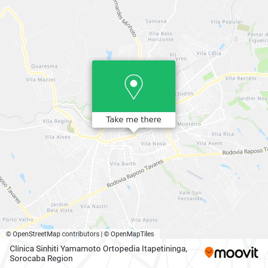 Clínica Sinhiti Yamamoto Ortopedia Itapetininga map
