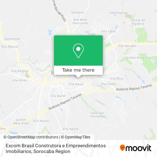 Mapa Excom Brasil Construtora e Empreendimentos Imobiliarios