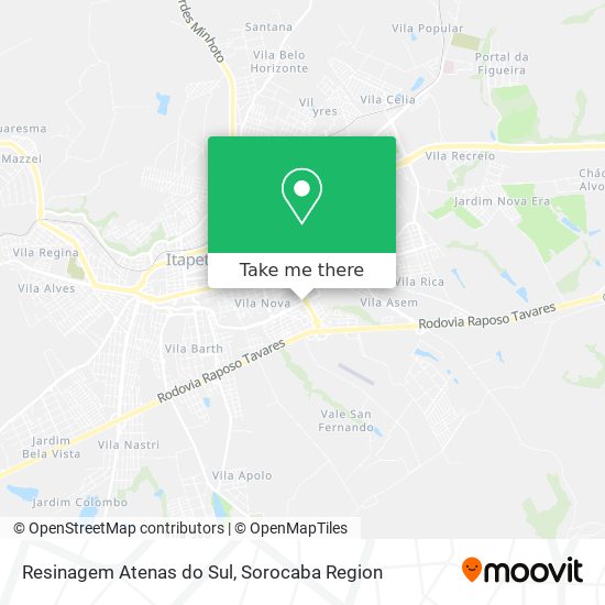 Resinagem Atenas do Sul map