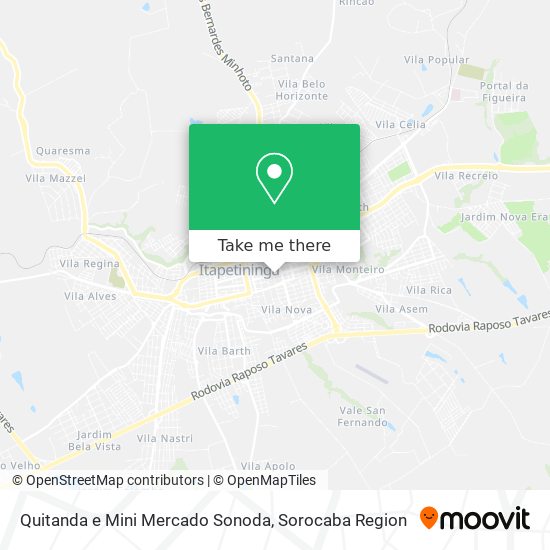 Mapa Quitanda e Mini Mercado Sonoda