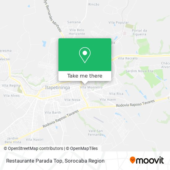 Mapa Restaurante Parada Top
