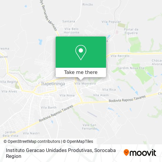 Instituto Geracao Unidades Produtivas map