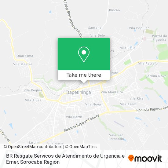 Mapa BR Resgate Servicos de Atendimento de Urgencia e Emer