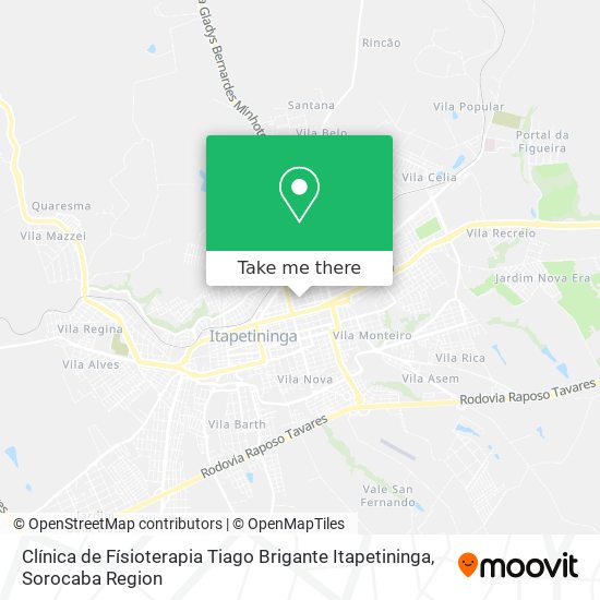 Clínica de Físioterapia Tiago Brigante Itapetininga map