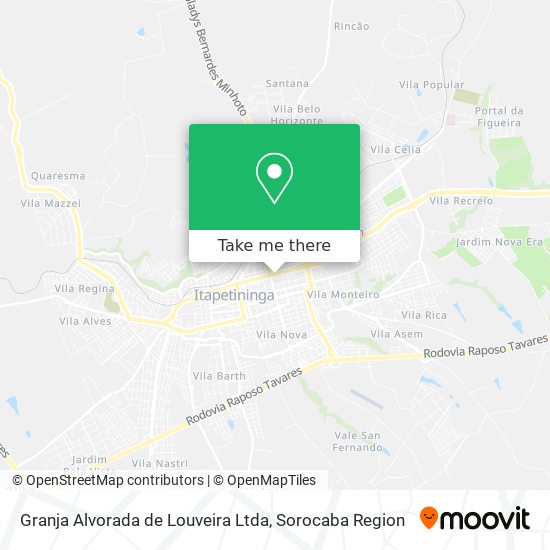 Granja Alvorada de Louveira Ltda map