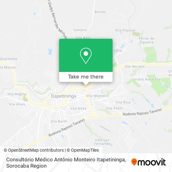 Consultório Médico Antônio Monteiro Itapetininga map