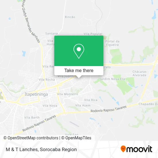 M & T Lanches map