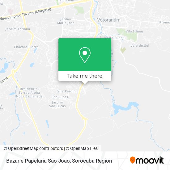 Bazar e Papelaria Sao Joao map