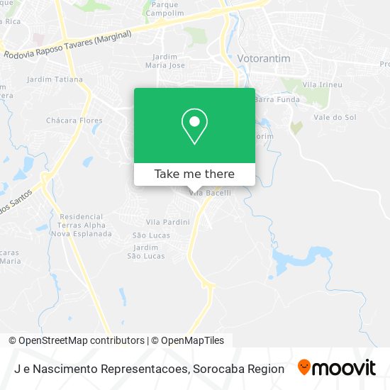 J e Nascimento Representacoes map