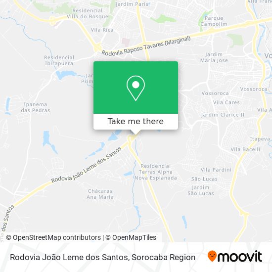 Rodovia João Leme dos Santos map