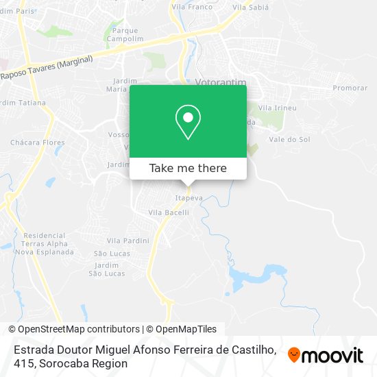 Estrada Doutor Miguel Afonso Ferreira de Castilho, 415 map