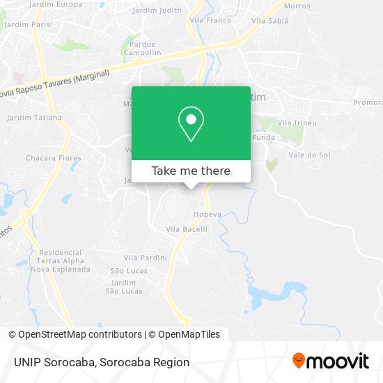 UNIP Sorocaba map