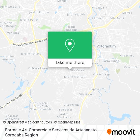 Mapa Forma e Art Comercio e Servicos de Artesanato