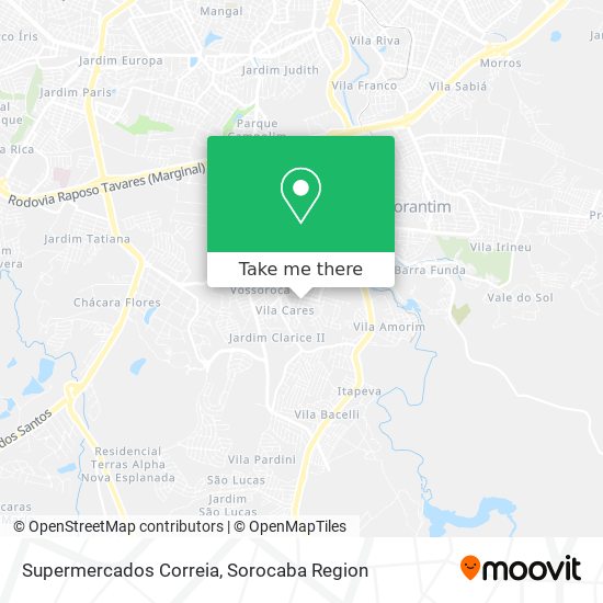 Mapa Supermercados Correia