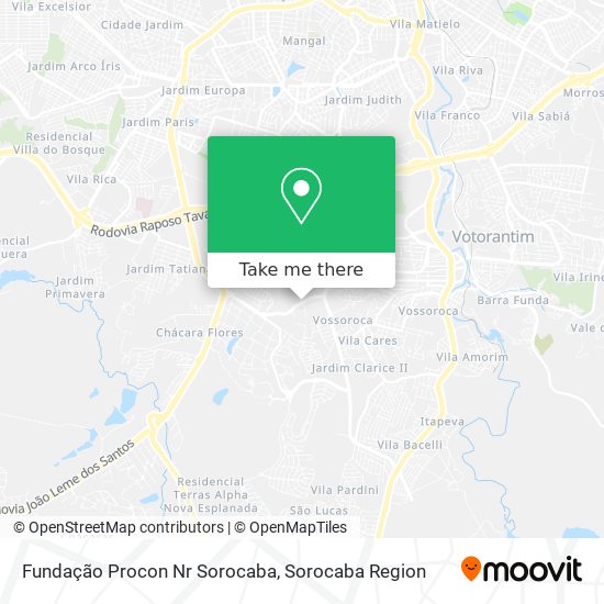 Fundação Procon Nr Sorocaba map