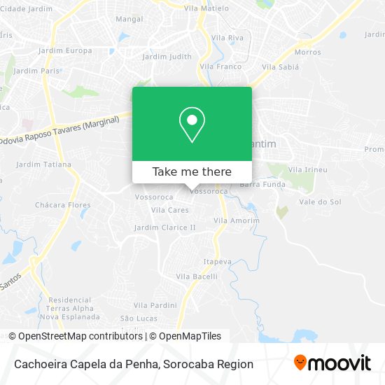 Cachoeira Capela da Penha map