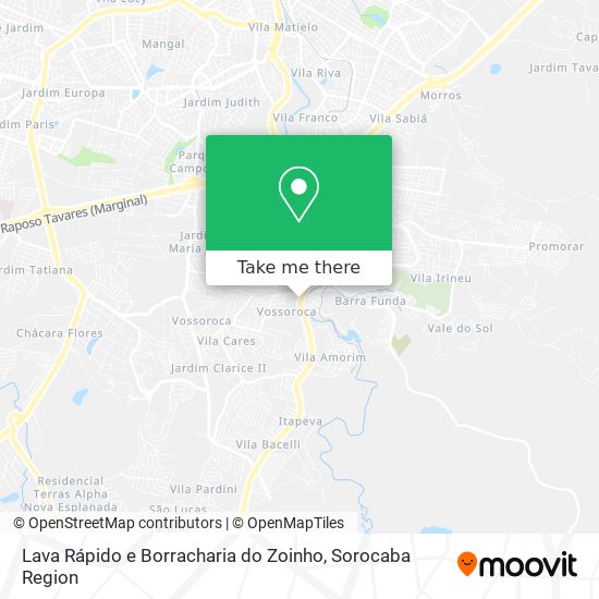 Mapa Lava Rápido e Borracharia do Zoinho