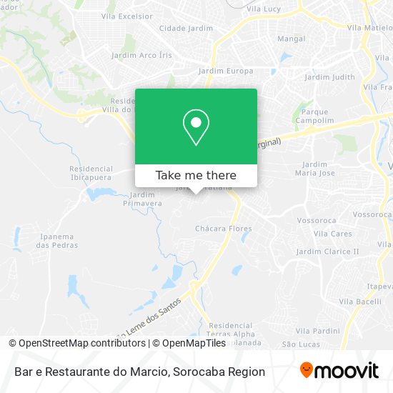 Mapa Bar e Restaurante do Marcio