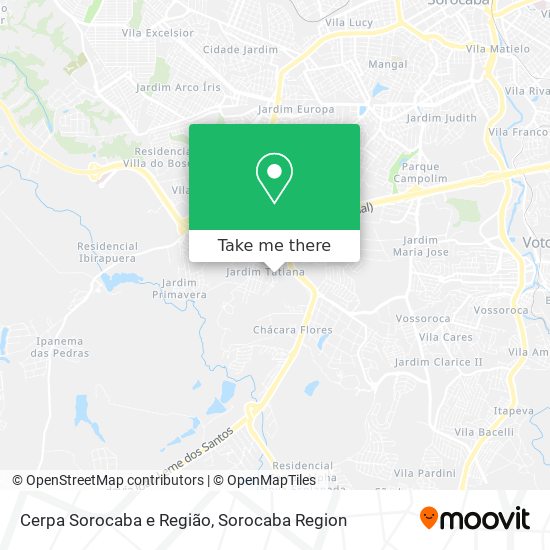 Mapa Cerpa Sorocaba e Região