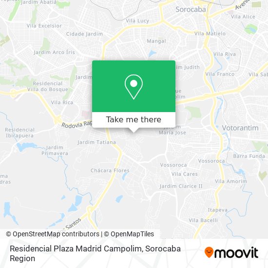 Residencial Plaza Madrid Campolim map