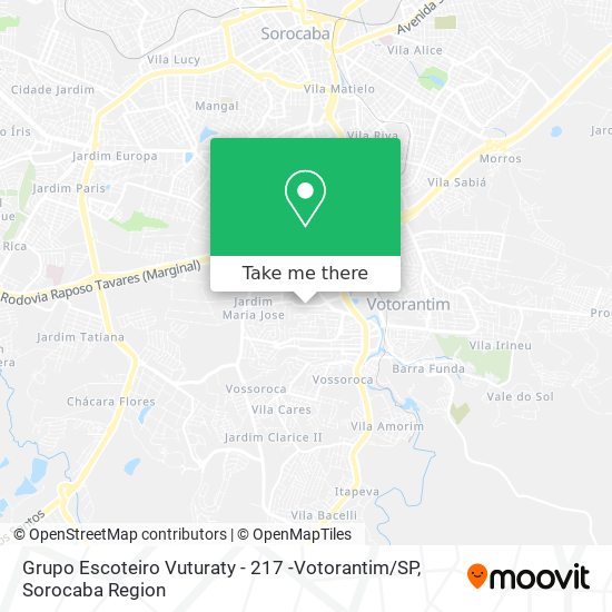 Mapa Grupo Escoteiro Vuturaty - 217 -Votorantim / SP