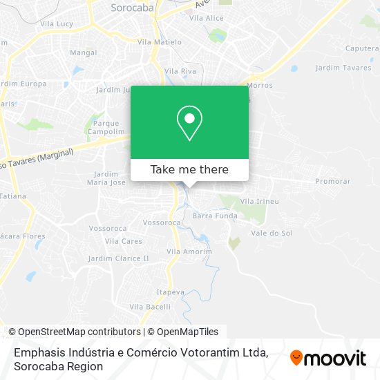 Mapa Emphasis Indústria e Comércio Votorantim Ltda