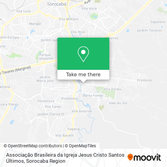 Mapa Associação Brasileira da Igreja Jesus Cristo Santos Últimos