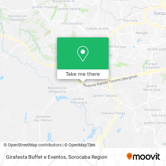 Mapa Girafesta Buffet e Eventos