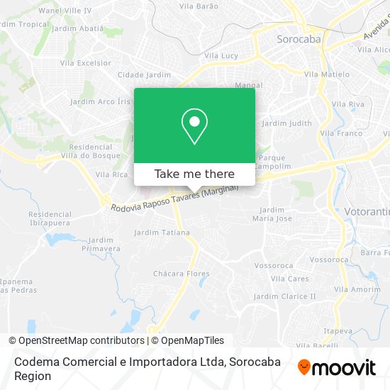 Mapa Codema Comercial e Importadora Ltda