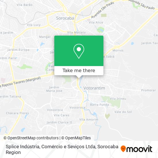 Mapa Splice Indústria, Comércio e Seviços Ltda