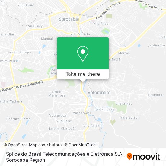Mapa Splice do Brasil Telecomunicações e Eletrônica S.A.