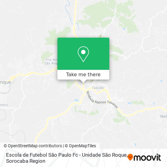 Escola de Futebol São Paulo Fc - Unidade São Roque map