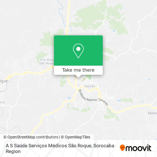 A S Saúde Serviços Médicos São Roque map